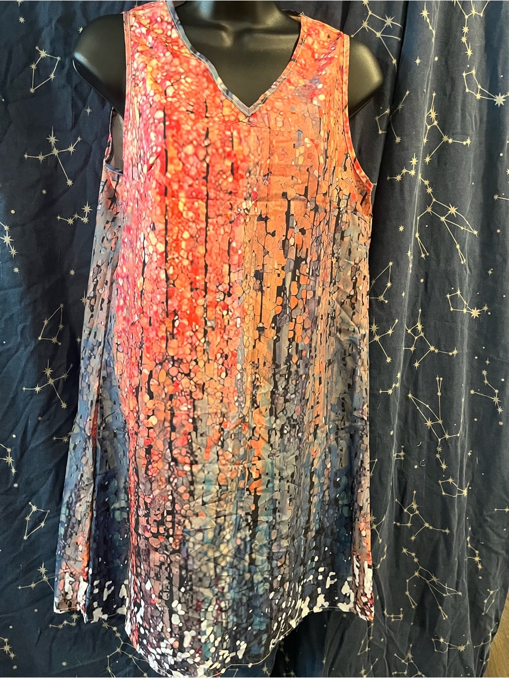 Women’s Multicolor Gradient V-Neck Dress